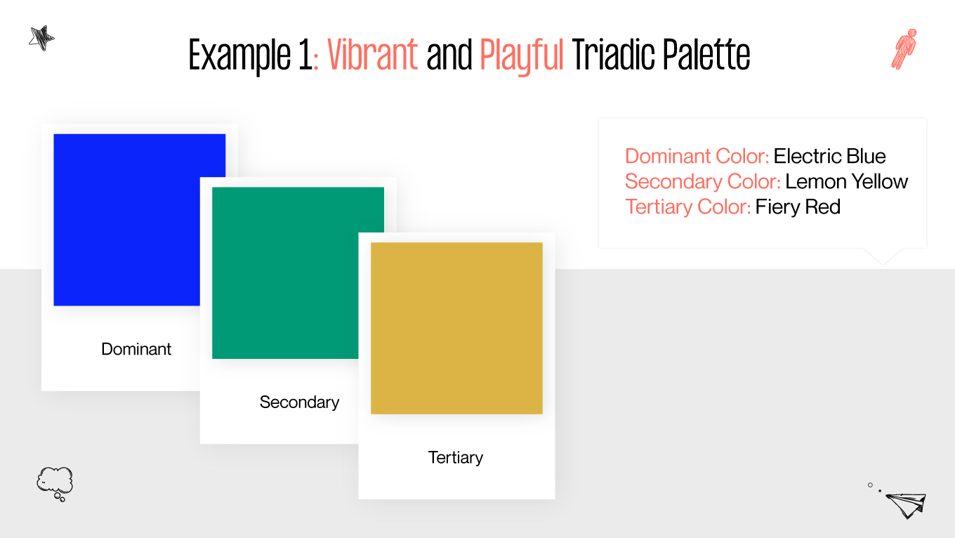 Vibrant and Playful Triadic Palette