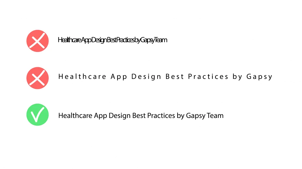 healthcare app design typeface