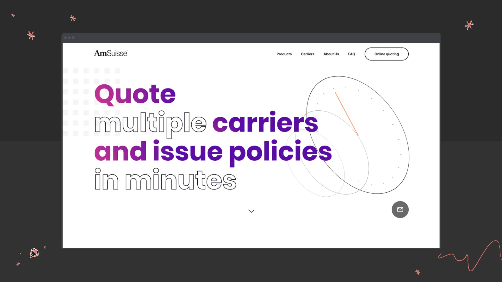 amsuisse insurance website design example