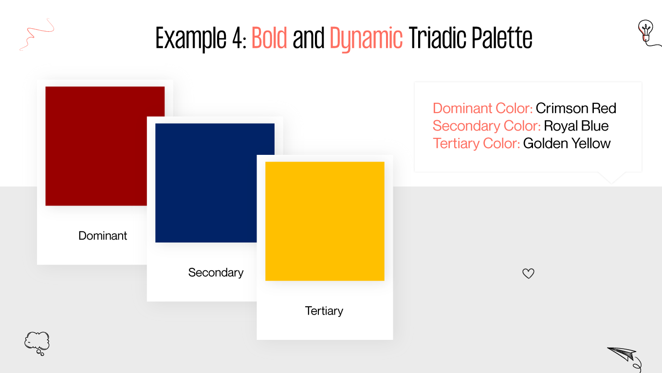 Bold and Dynamic Triadic Palette