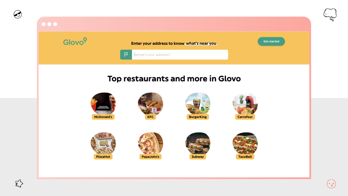 glovo marketplace design example