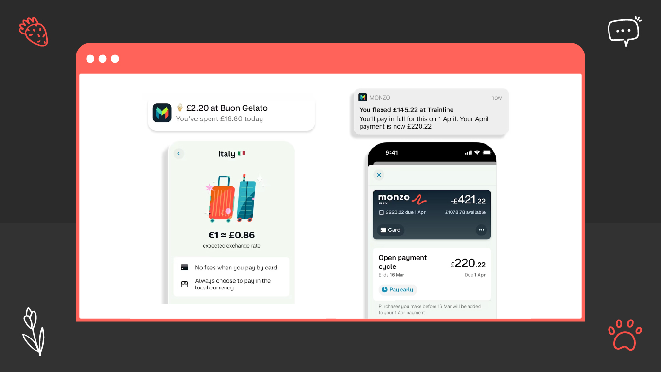 monzo fintech ui example