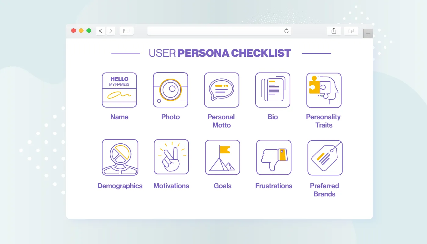 how to create user personas checklist