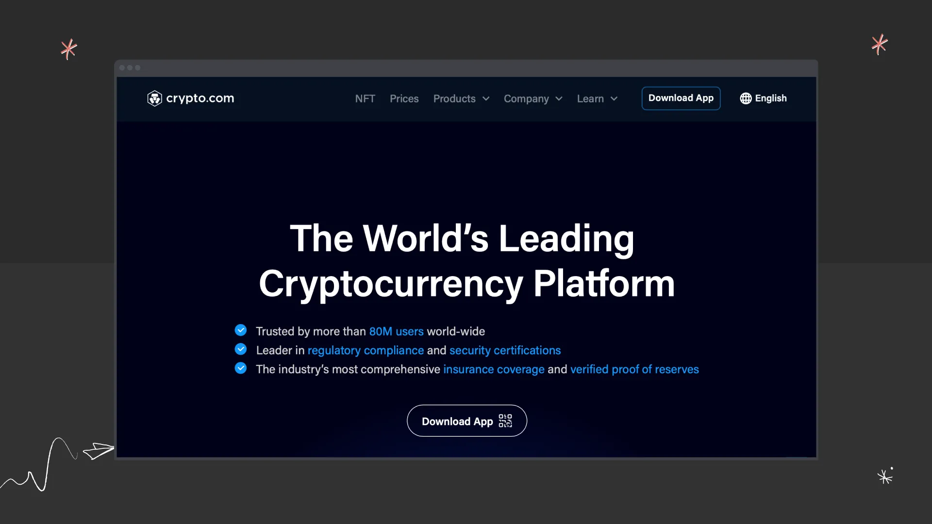 crypto com website design example