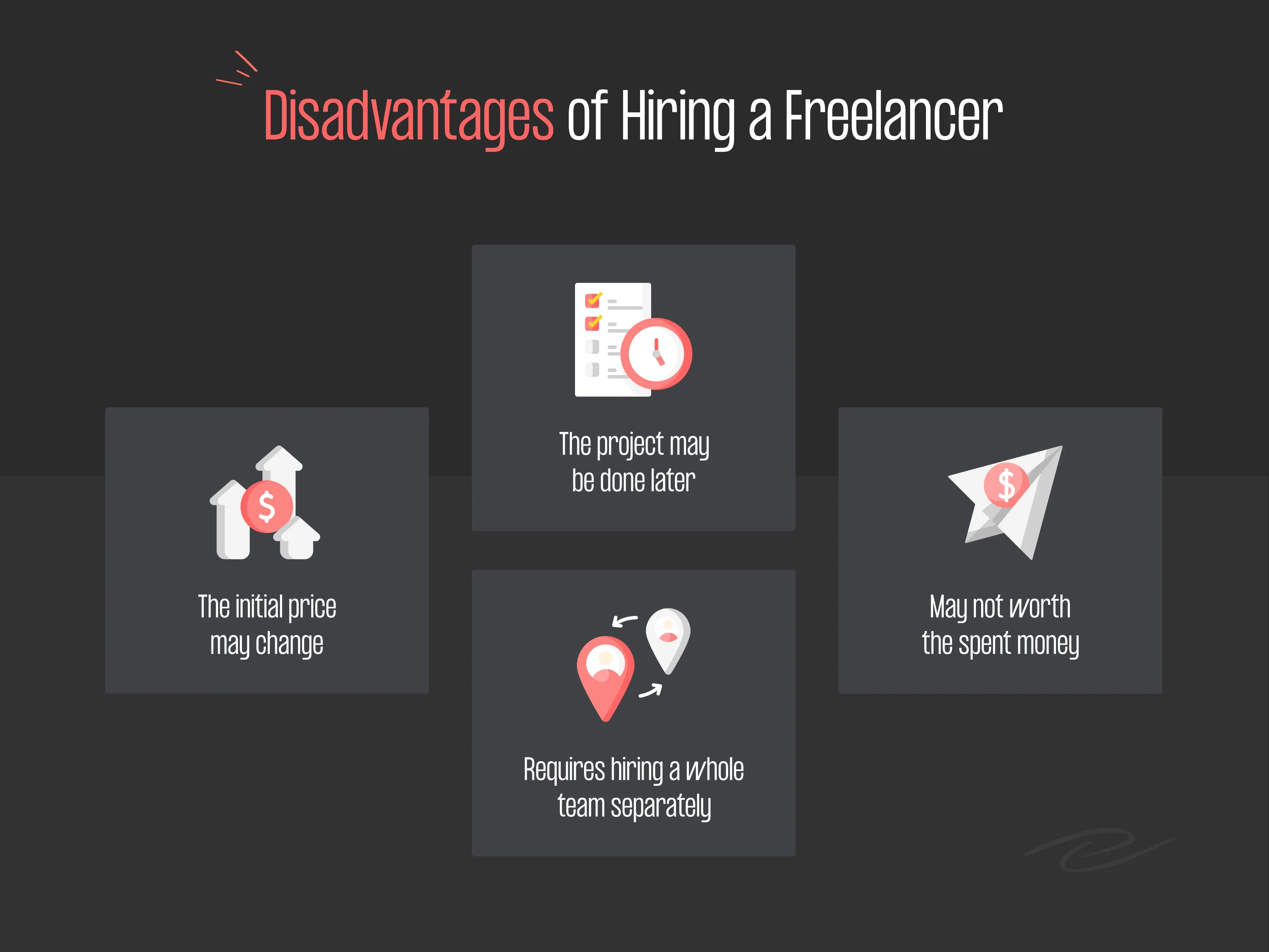 disadvantages of hiring a designer to build a landing page