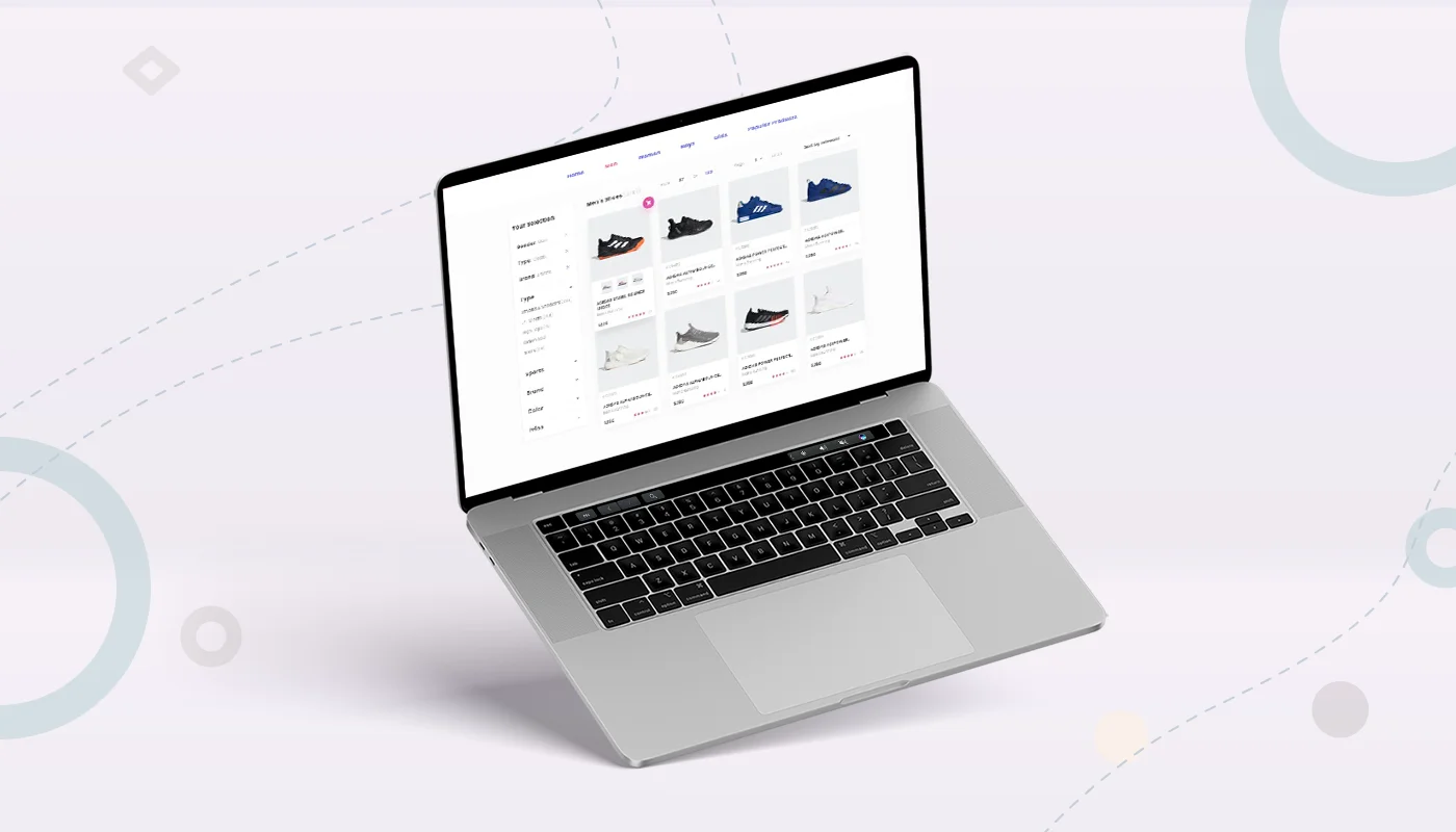 e-commerce website UI design background example