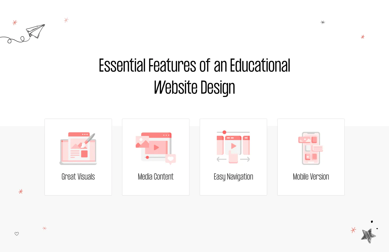 features of an educational website design