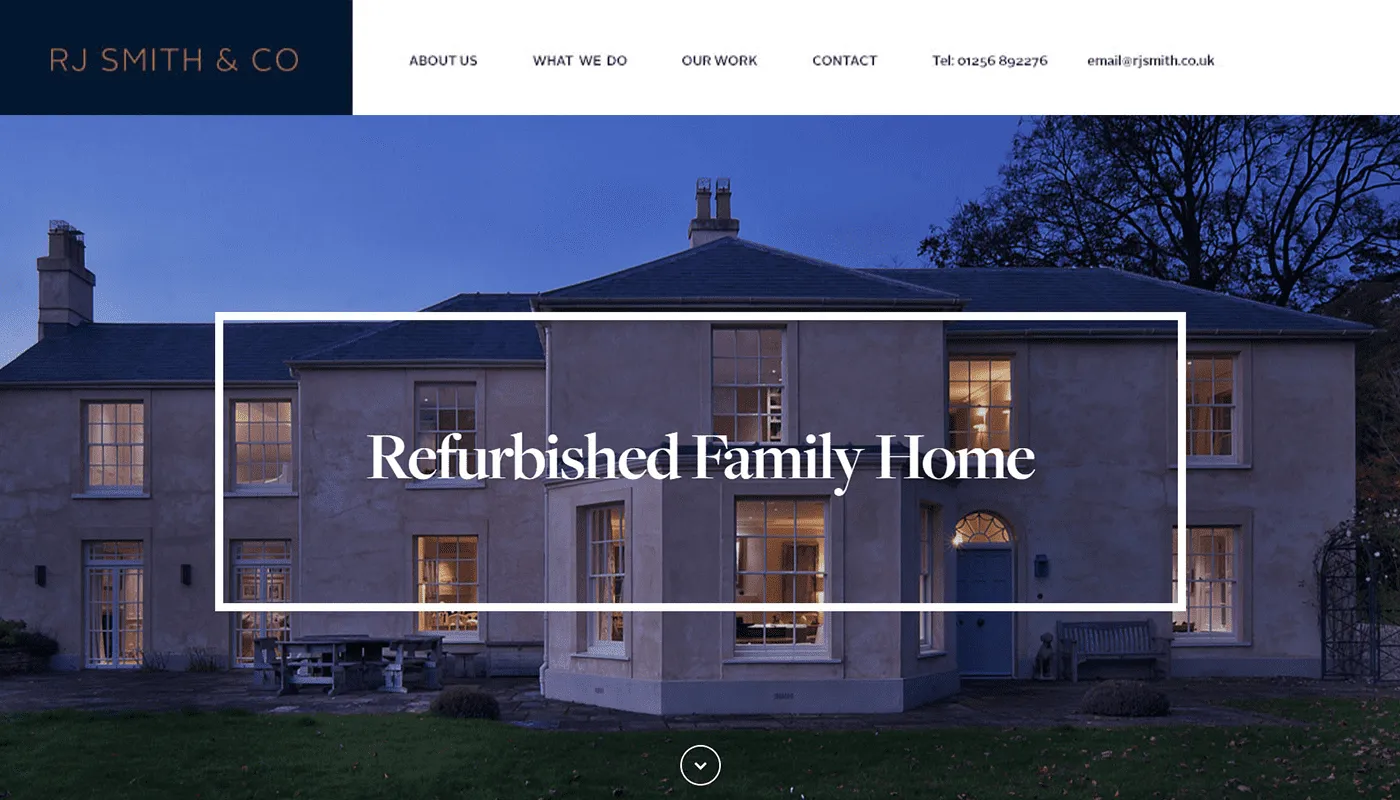 second real estate website design example