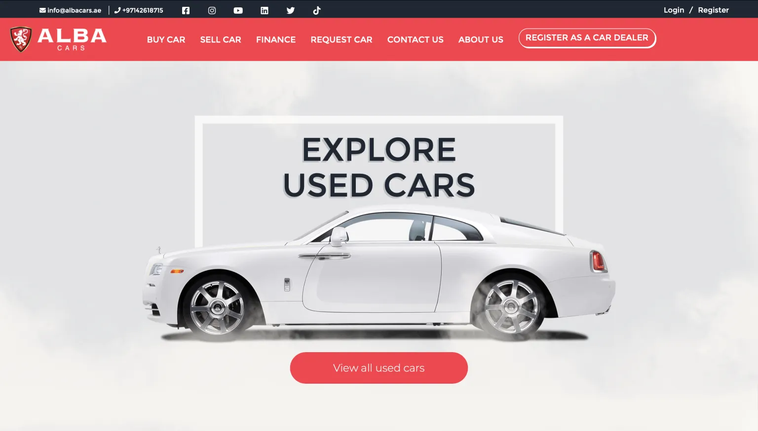 alba cars car dealer website design