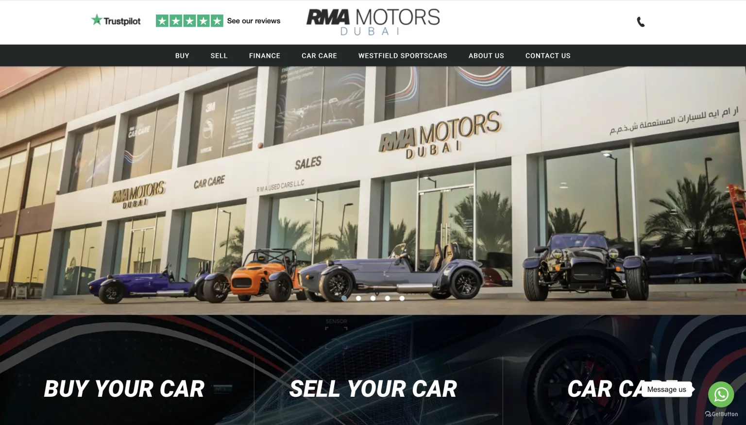 rma motors car dealer website design