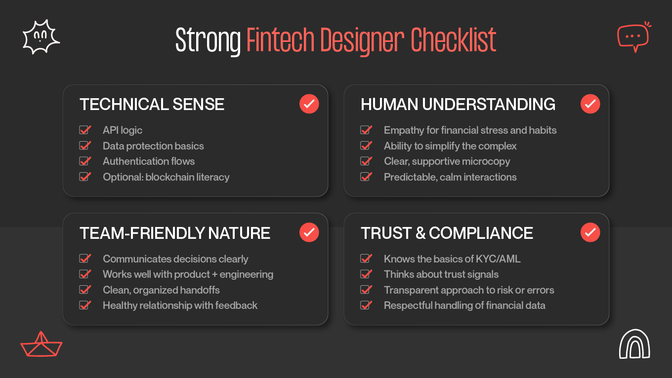A Quick Checklist to Spot a Truly Strong Fintech Designer