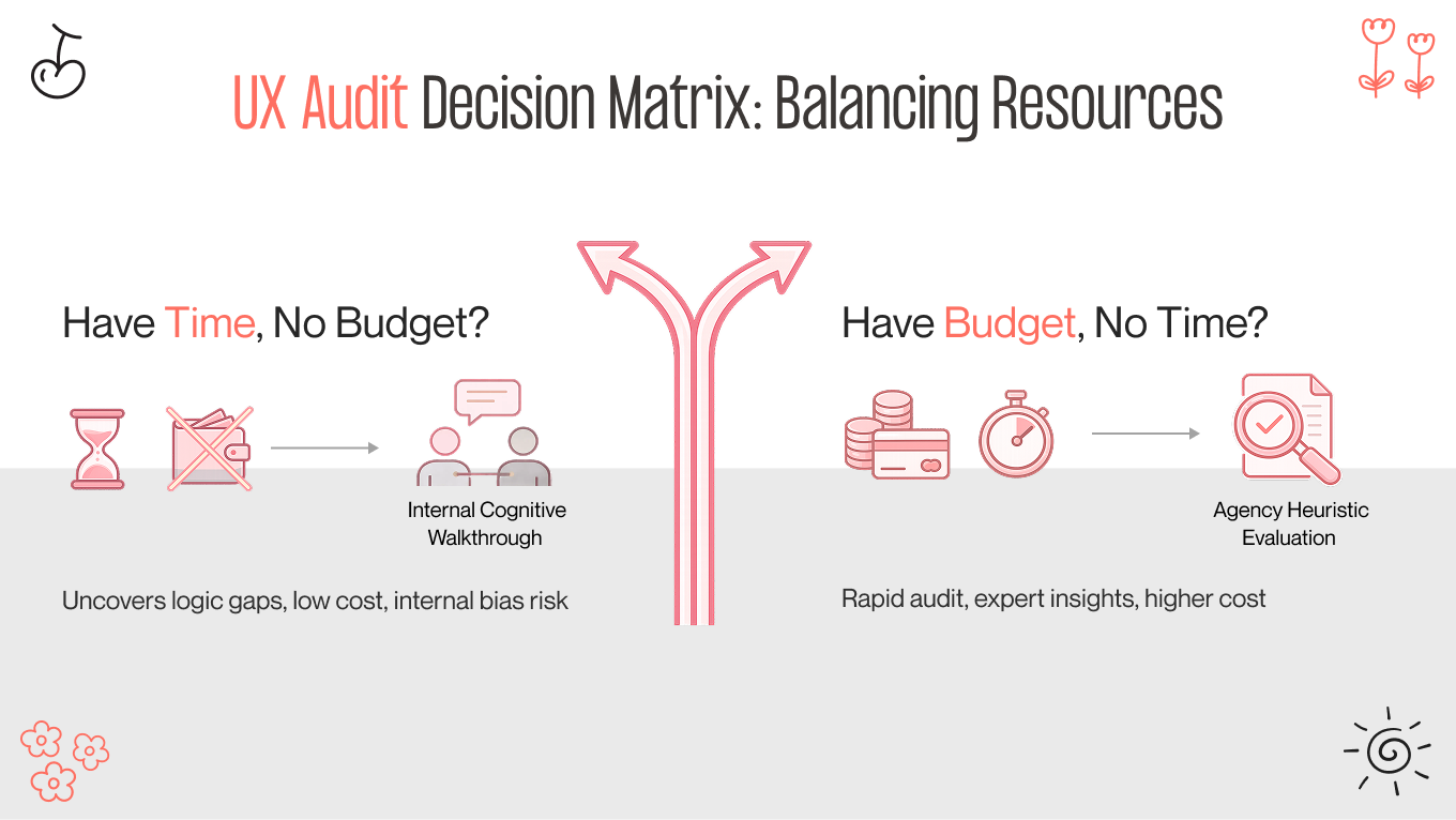 ux audit decision matrix