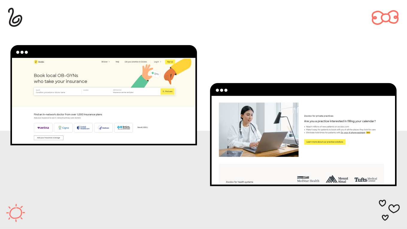 zocdoc telemedicine design example