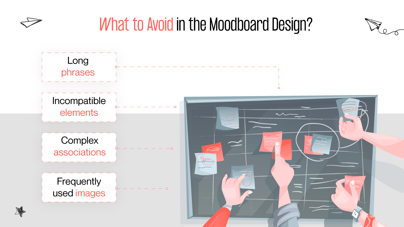 what to avoid in the moodboard design